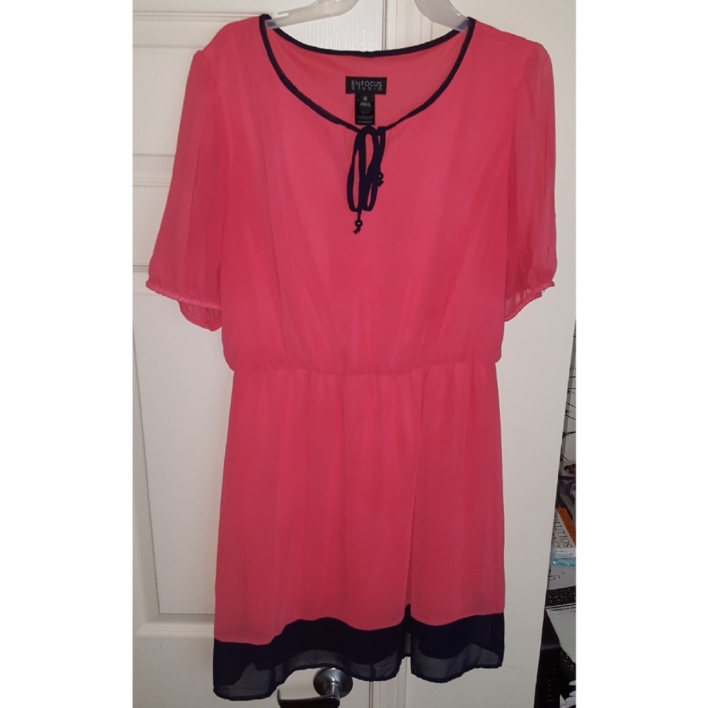 Enfocus Studio Coral Baby-doll Dress- Size 12